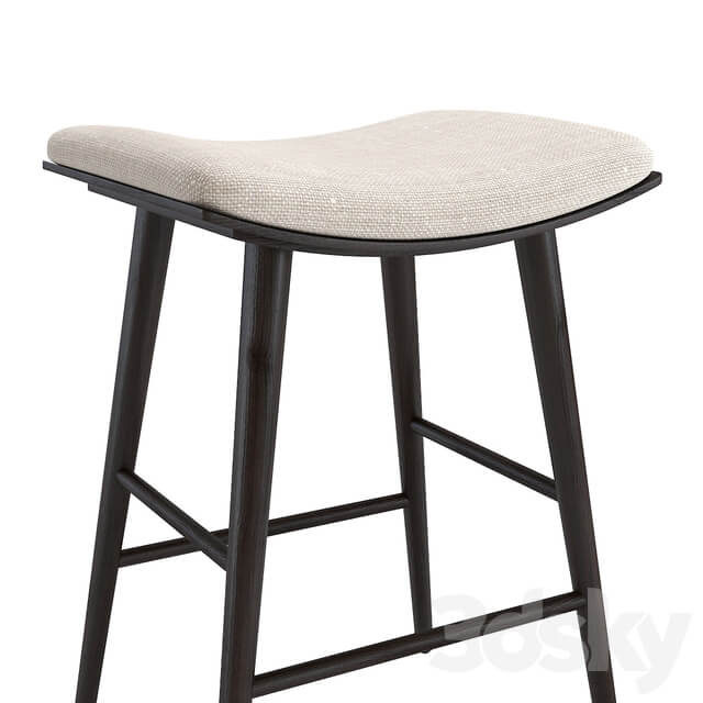 Bar stool West Elm Oak Wood Saddle Bar and Counter Stools