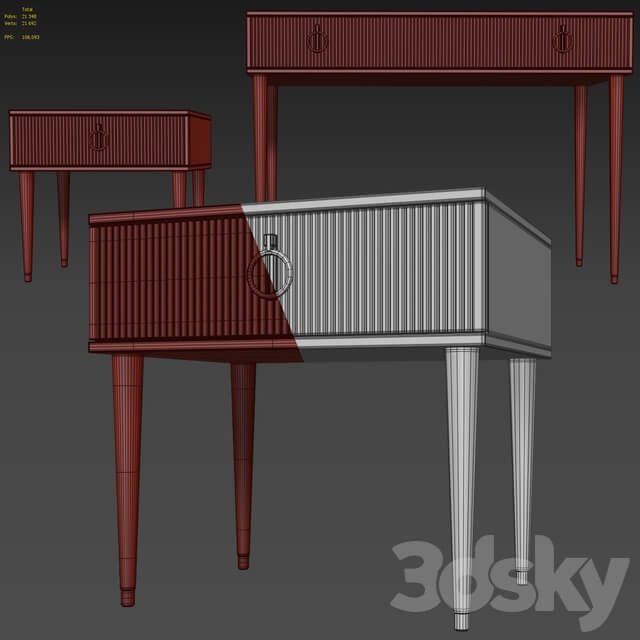 Chest console and stand Rimini Solo Furniture Yartsevo. Dresser nightstand. Console 3D Models