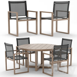 Table Chair RH Outdoor Aegean round table chair 
