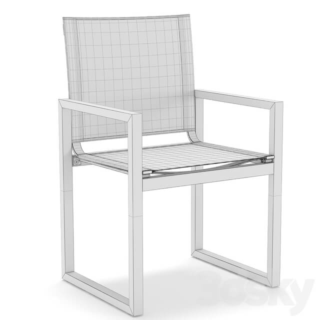 Table Chair RH Outdoor Aegean round table chair
