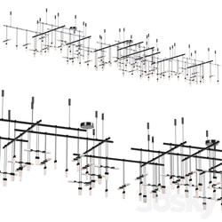 Suspenders Gallery Multi Light Ceiling Pendant Pendant light 3D Models 