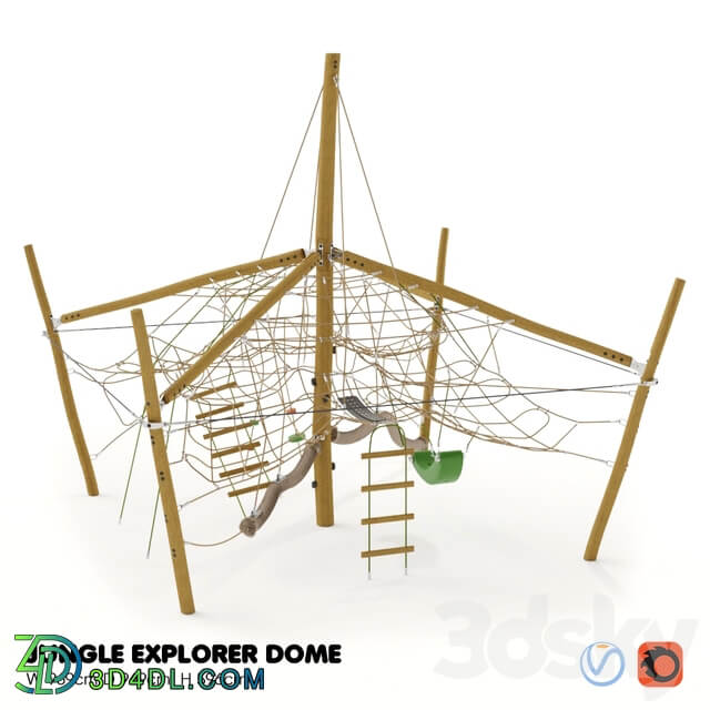 KOMPAN. JUNGLE EXPLORER DOME 3D Models
