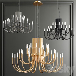 Alma chandelier Pendant light 3D Models 