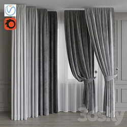A set of curtains from velvet 36. Gray range 