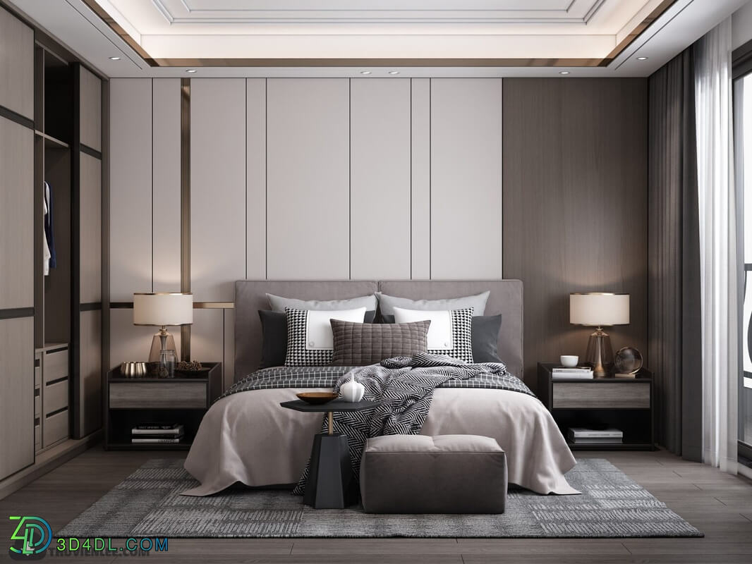 3D Interior Scenes File 3dsmax Model Bedroom 385 By Huy Hieu Lee