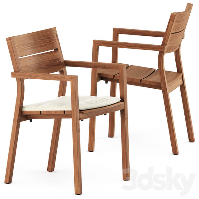 Table Chair KOS armchair Kos Teak Table by Tribu
