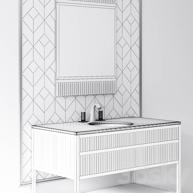 Oasis Academy noir marquinia brass console