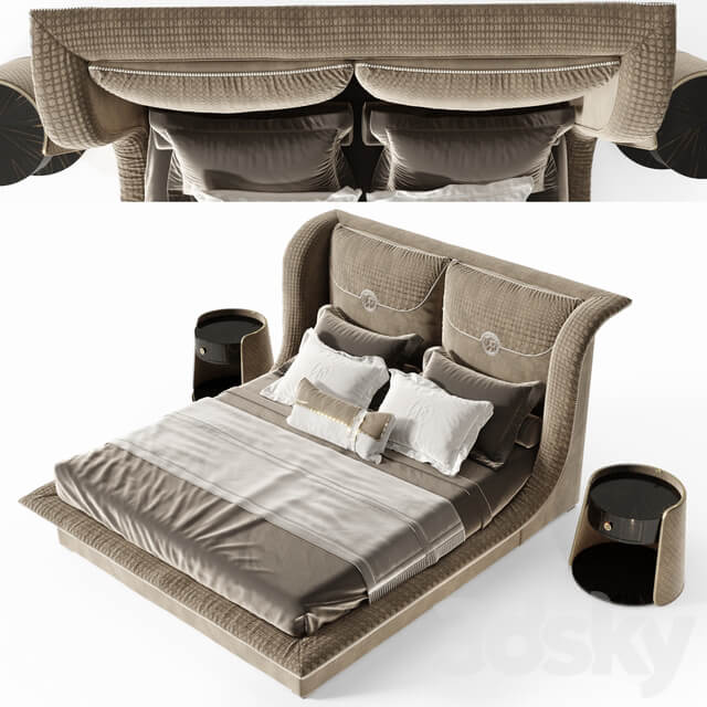 Bed Bed Vittoria Frigerio Appiani bedside table Contarini