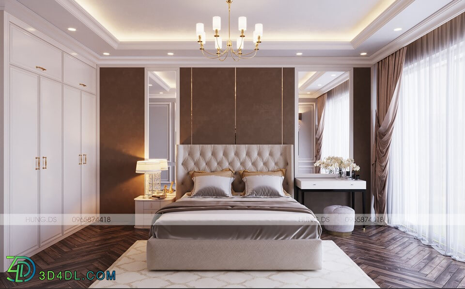 3D Interior Scene File 3dsmax Bedroom 160 By PhamHung 