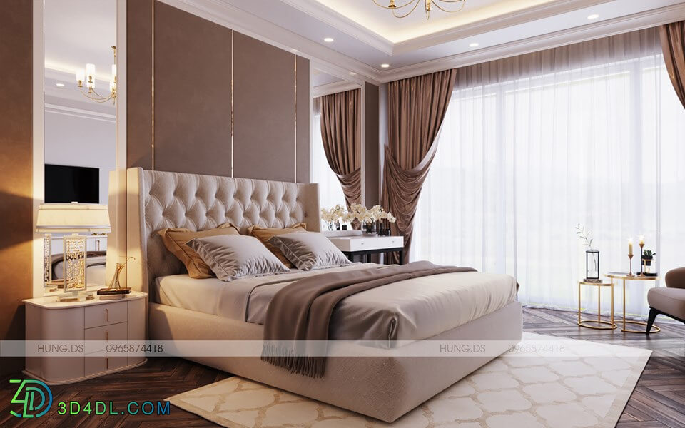 3D Interior Scene File 3dsmax Bedroom 160 By PhamHung 