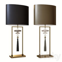 Constance nickel and black table lamp 