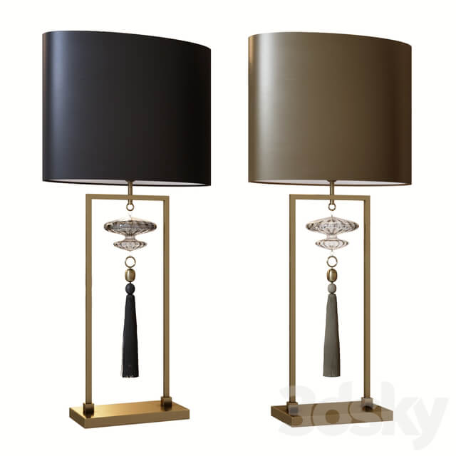 Constance nickel and black table lamp