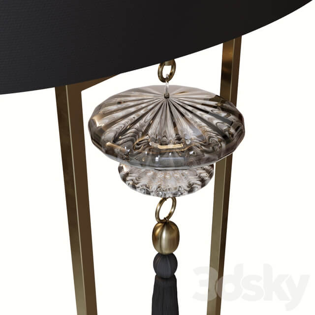 Constance nickel and black table lamp