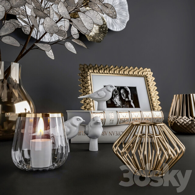 Decorative set with Lunaria.