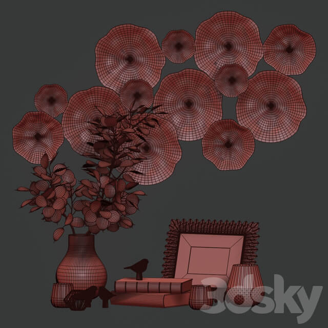 Decorative set with Lunaria.