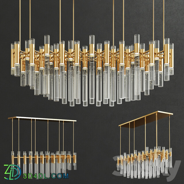 Waterfall Luxxu Chandelier Pendant light 3D Models