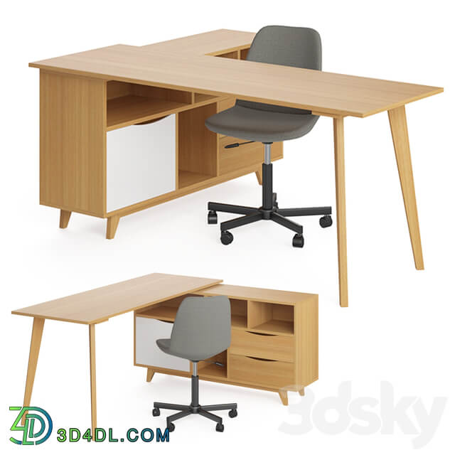 BOCA office chair with POPPINS table