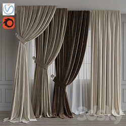 Set of portieres 39. Beige gamma 