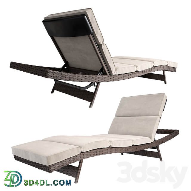 Brown Fortenberry Reclining Chaise Lounge with Cushion