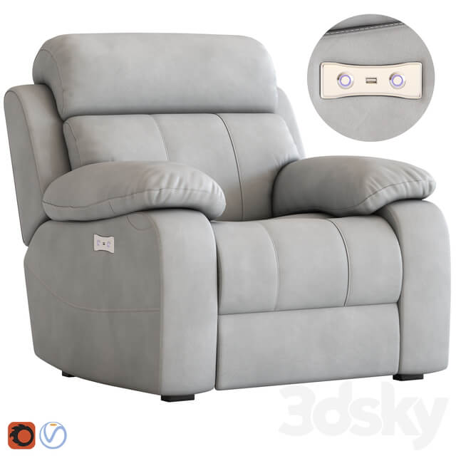 Armchair with foot lift