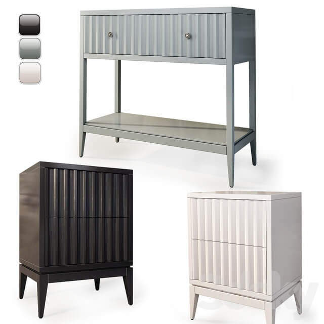 Dresser console and bedside table Austin. Console nightstand by Dantone Home Console 3D Models