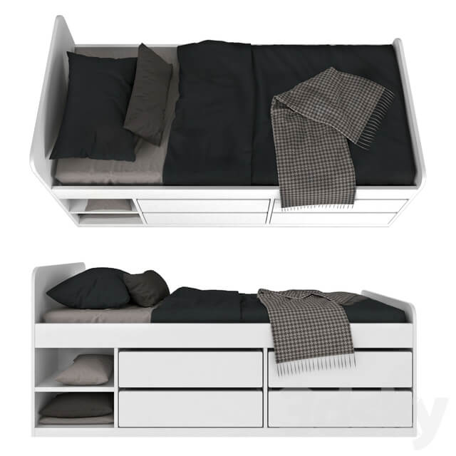 Kids bed Ikea Slakt v03 3D Models
