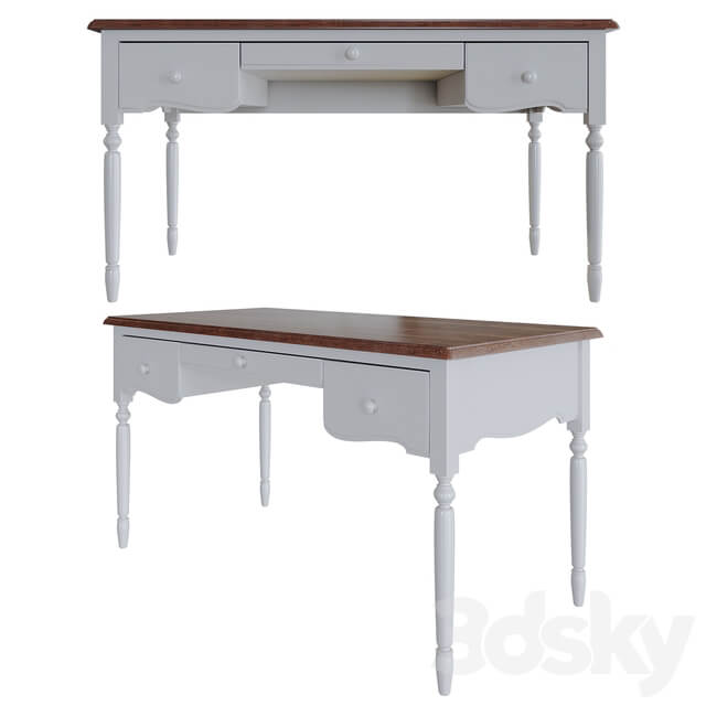 3 drawer writing desk Leblanc