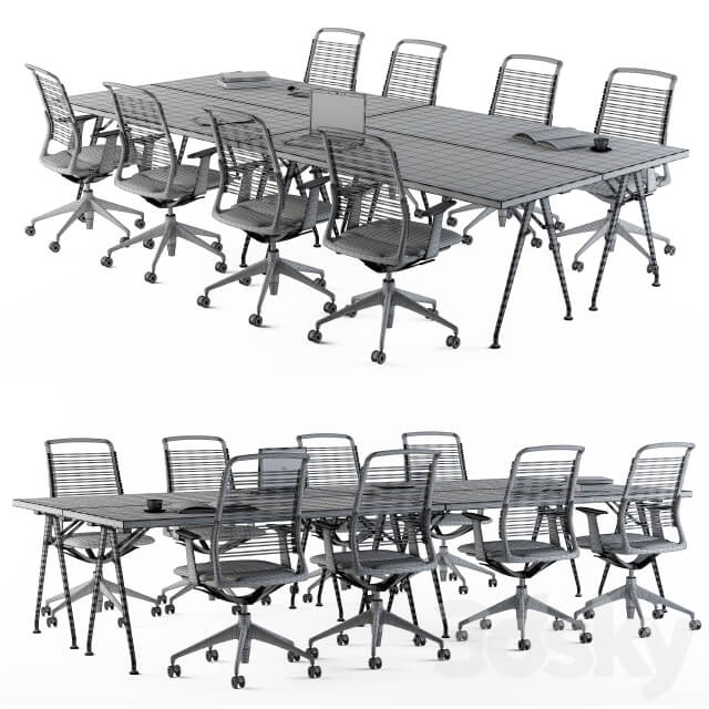 Conference Table Set For Office