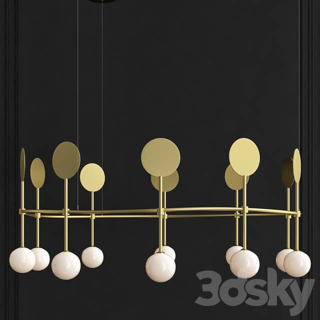 Areti row pendant rounded Pendant light 3D Models