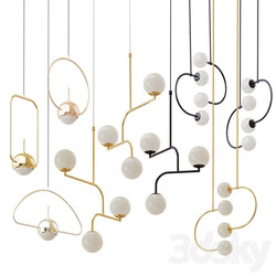 Collection of chandeliers Bower MONIKA MULDER Lampatron Pendant light 3D Models 