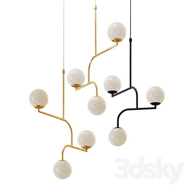 Collection of chandeliers Bower MONIKA MULDER Lampatron Pendant light 3D Models