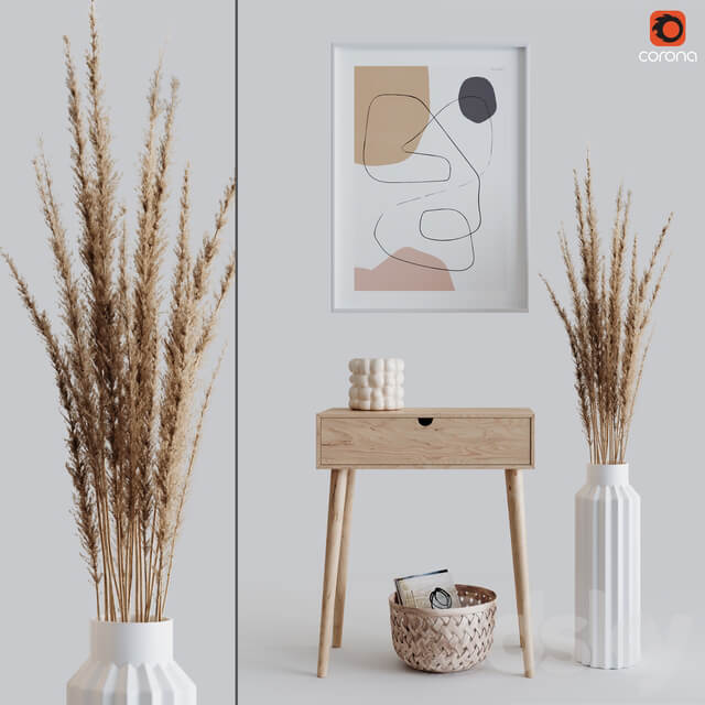 Decoration Set 04 pampas Console