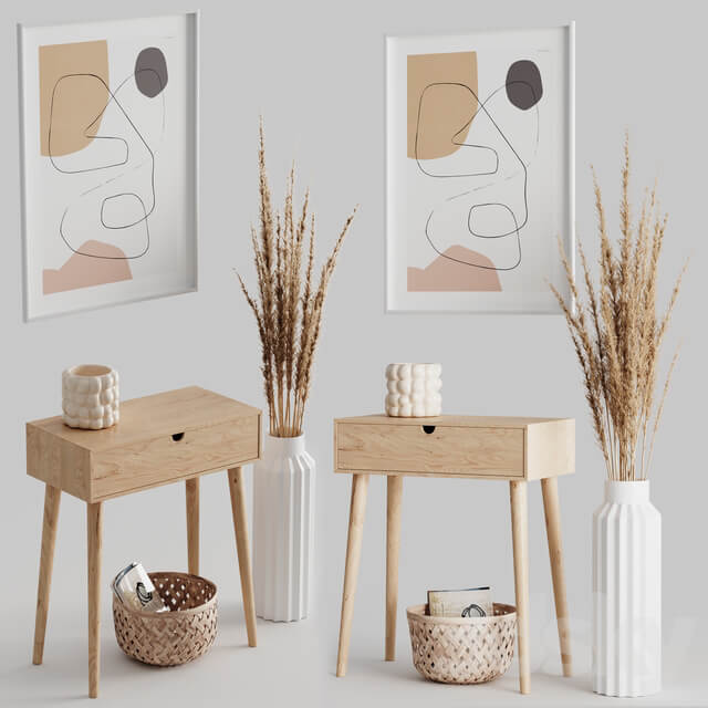 Decoration Set 04 pampas Console