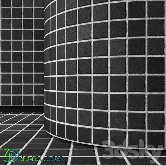 black mosaic