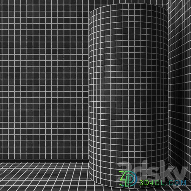 black mosaic