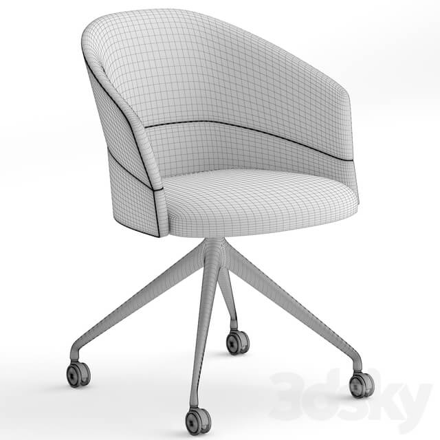 Viccarbe Copa pyramid base office chair