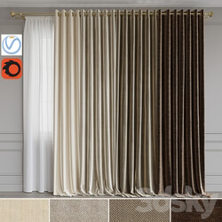 Set of portieres 43. Beige scale 