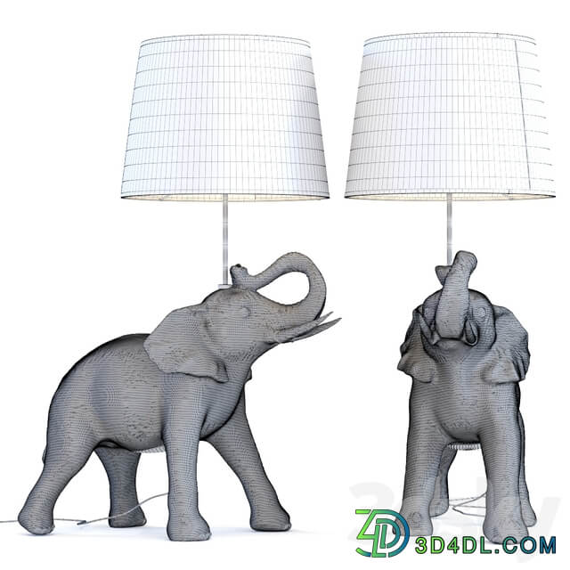 TABLE LAMP ELEPHANT SAFARI KARE DESIGN