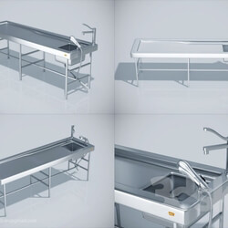 Medical table for post mortems 