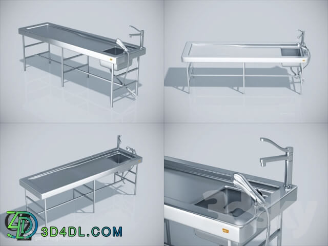 Medical table for post mortems