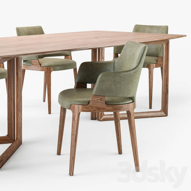 Table Chair Potocco velis armchair opus table