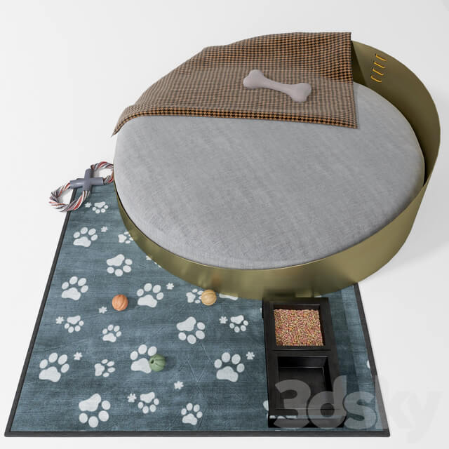 Other decorative objects Set AMURA RIVER Metal dogbasket