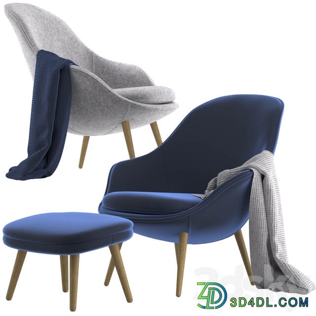 Boconcept Adelaide living chair Adelaide footstool