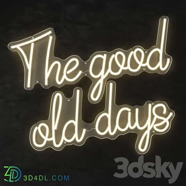 Technical lighting LED text the good old days eichholtz