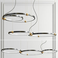 Mating rings chandelier Pendant light 3D Models 