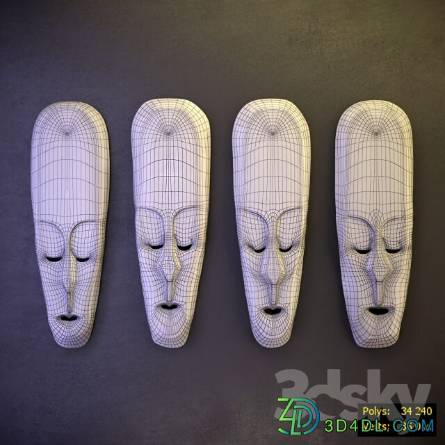 Other decorative objects Mask carving art. 2ML3