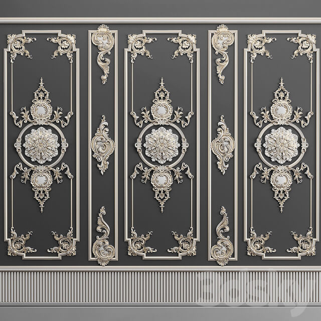 Plaster decorative frame