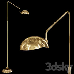 Restoration Hardware CONVESSI FLOOR LAMP Brass 