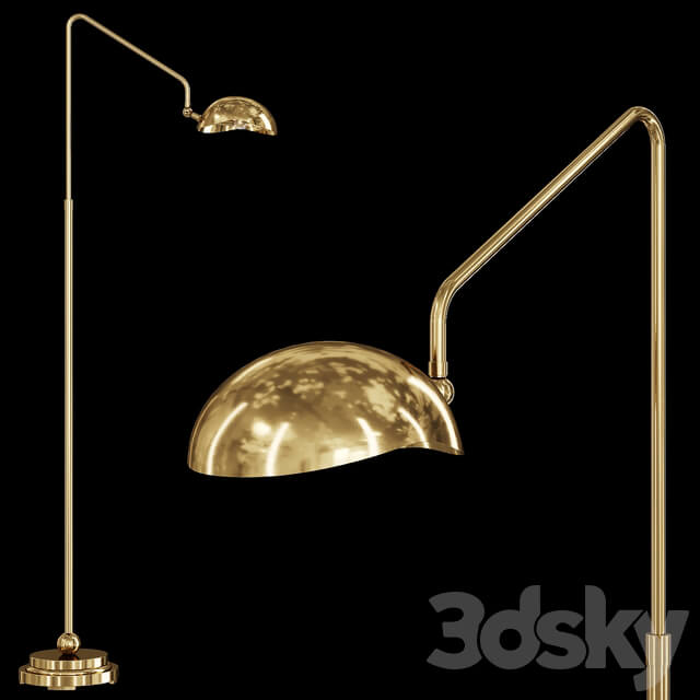 Restoration Hardware CONVESSI FLOOR LAMP Brass