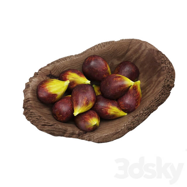 Coffee Table Accessories Magazine Fig Bowl Plate 3D Models